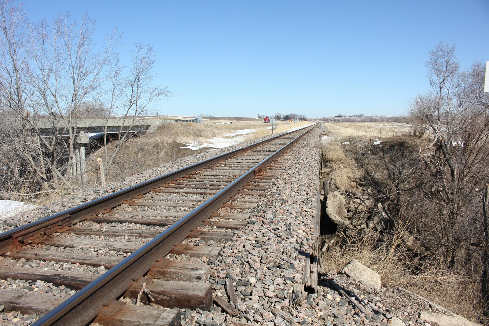 Looking north